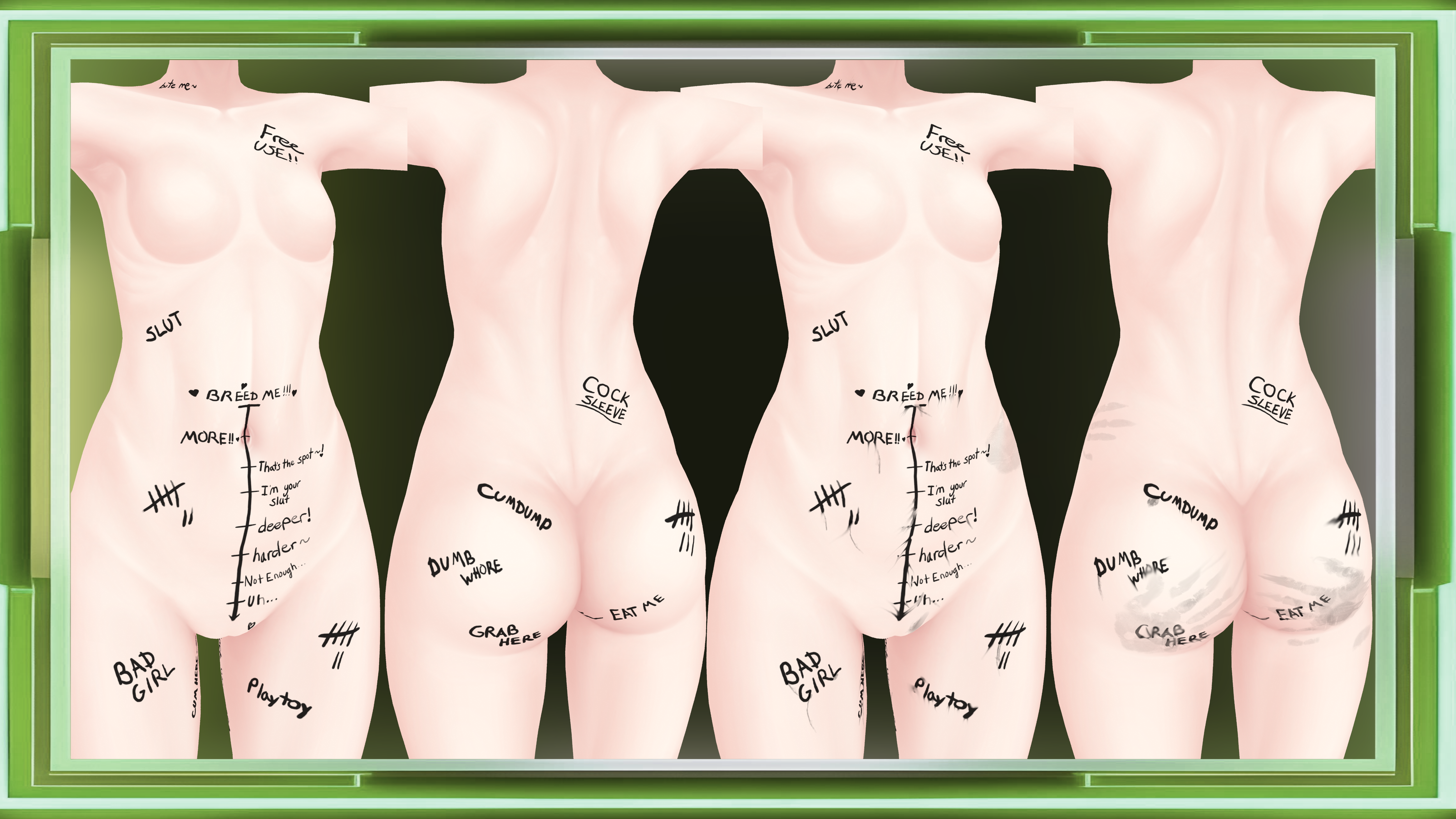 Body Writing Overlay Textures for Manuka Base