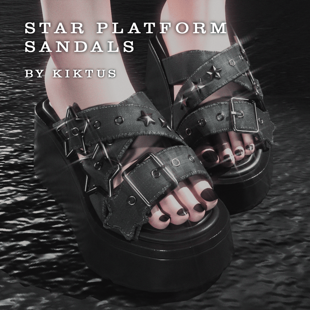Star Platform Sandals | kiktus