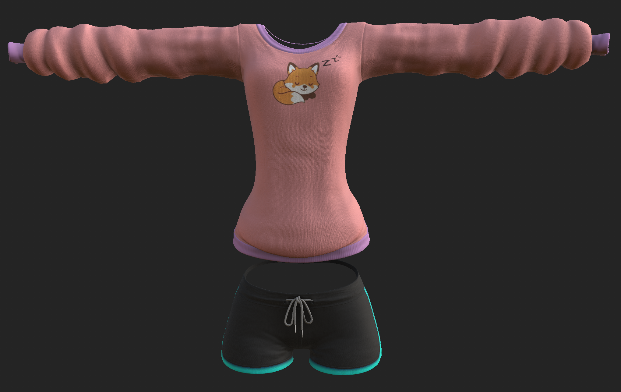 Maned Wolf Lady Furry Clothing Texture