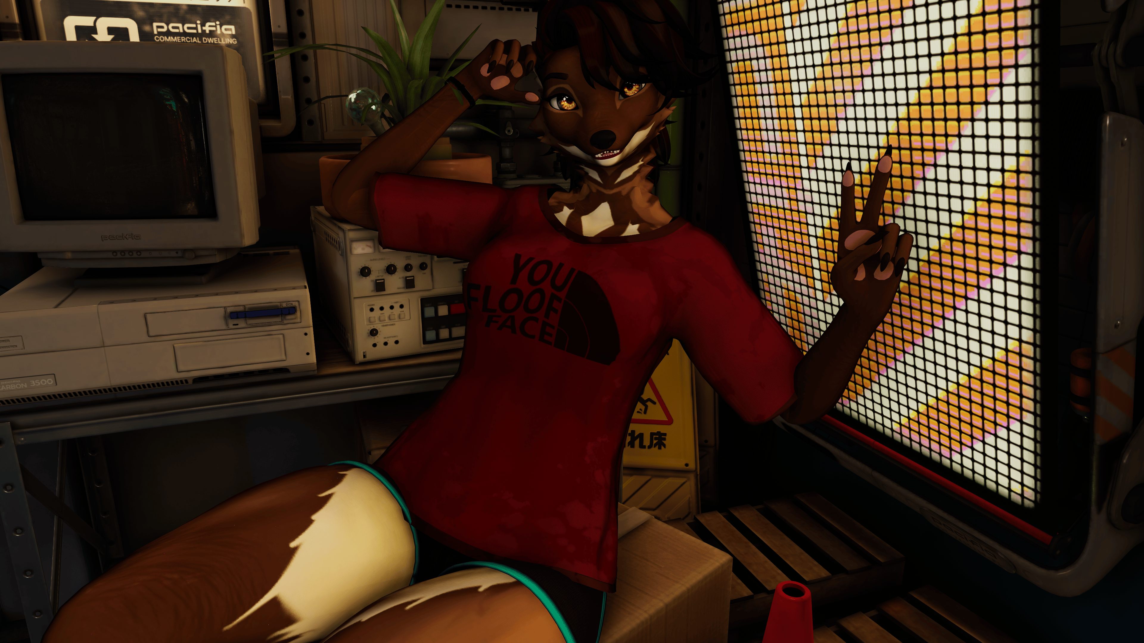 Maned Wolf Lady Furry Clothing Texture