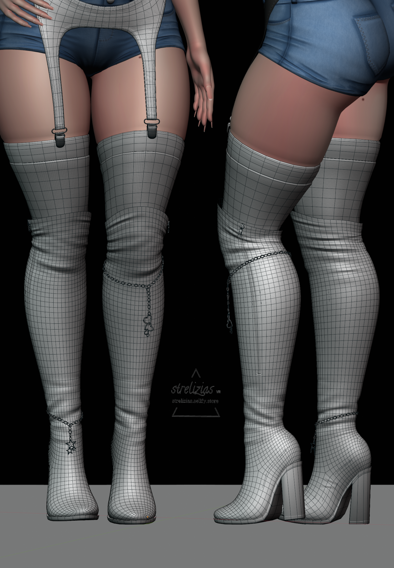 Tillie's Boots | VRCHAT 3D CLOTHING ASSET