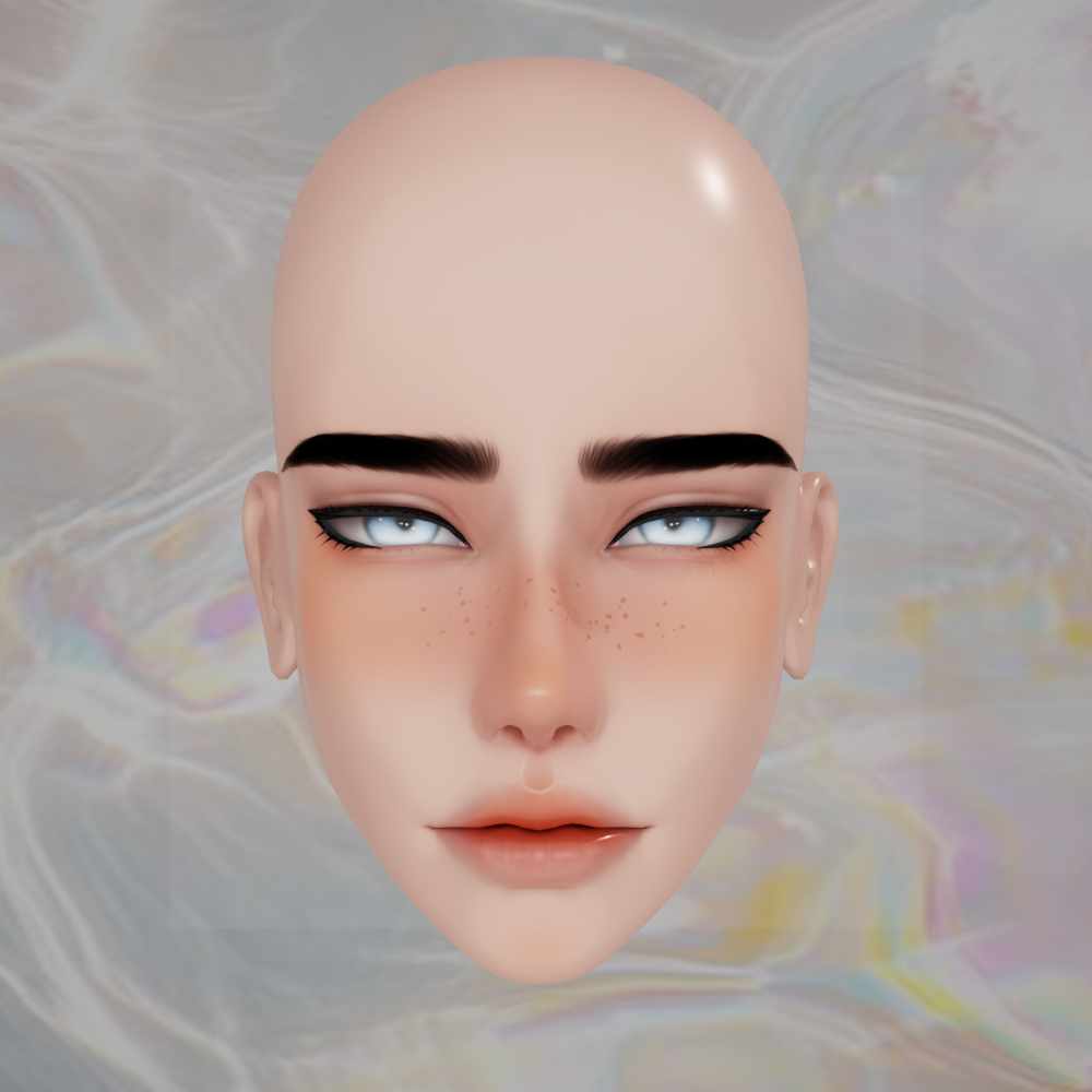Crimson Allure – Face Makeup Texture (Aki Head )