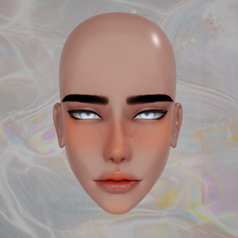 Crimson Allure – Face Makeup Texture (Aki Head )