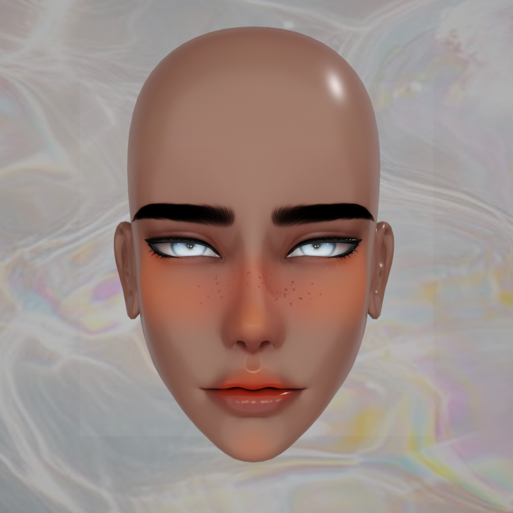 Crimson Allure – Face Makeup Texture (Aki Head )