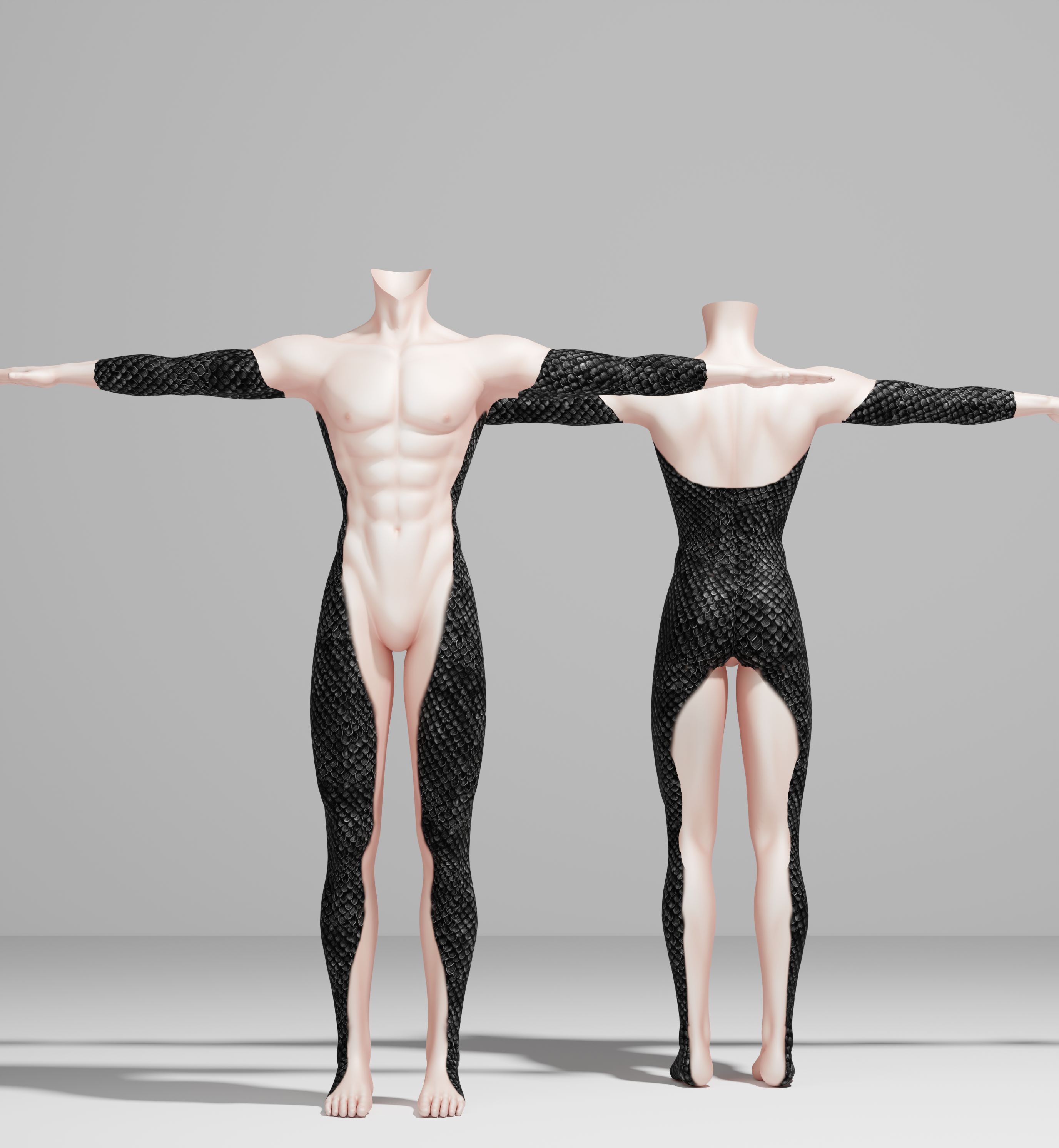 (Akii,E-boy,E-Girl,Hazie, SlimFit )Black Serpent’s Veil tattoo texture