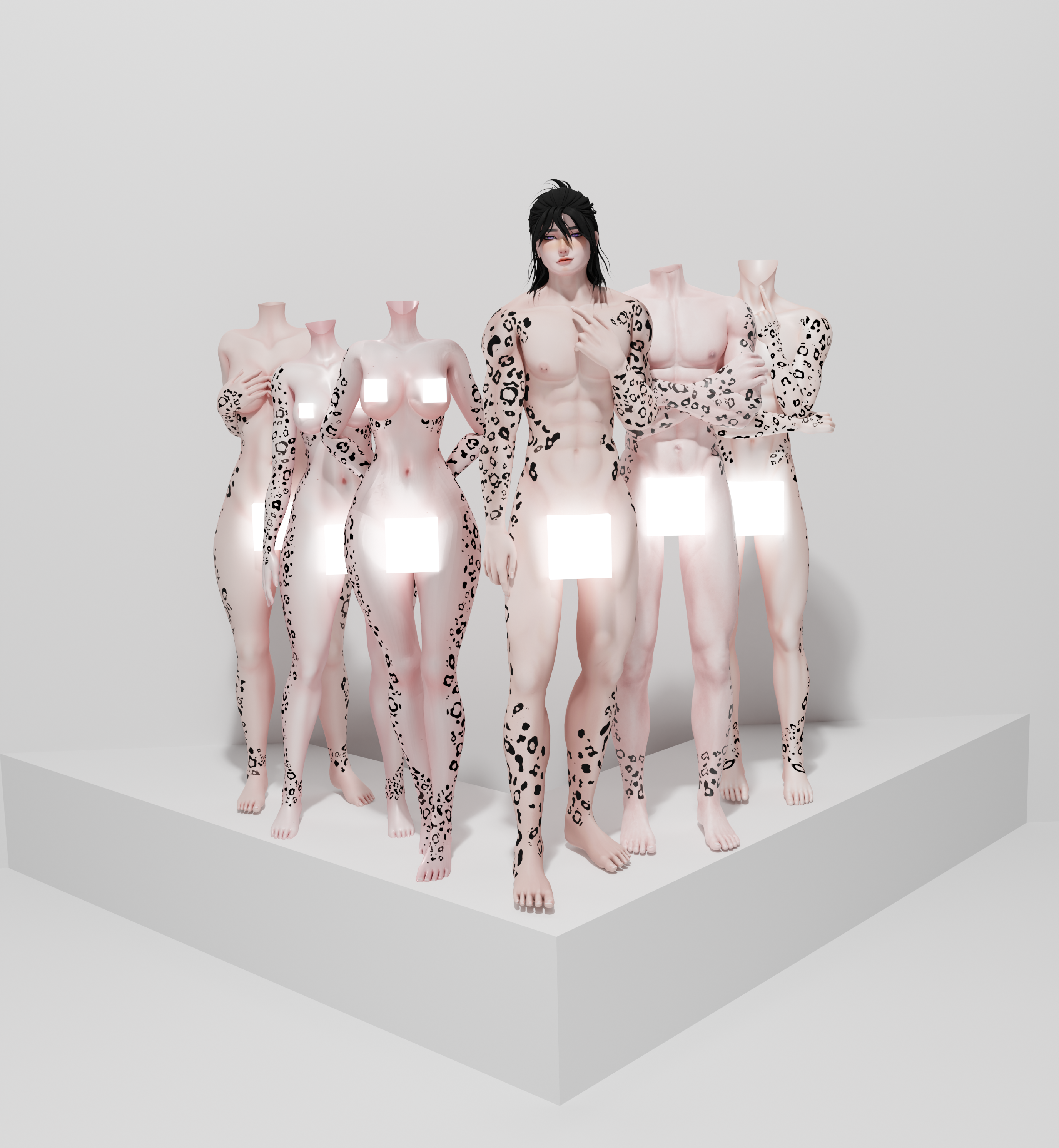 Leophard veil Tattoo texture(Akii,Dolly Molly,E-boy,E-Girl,Hazie, SlimFit,TVF)