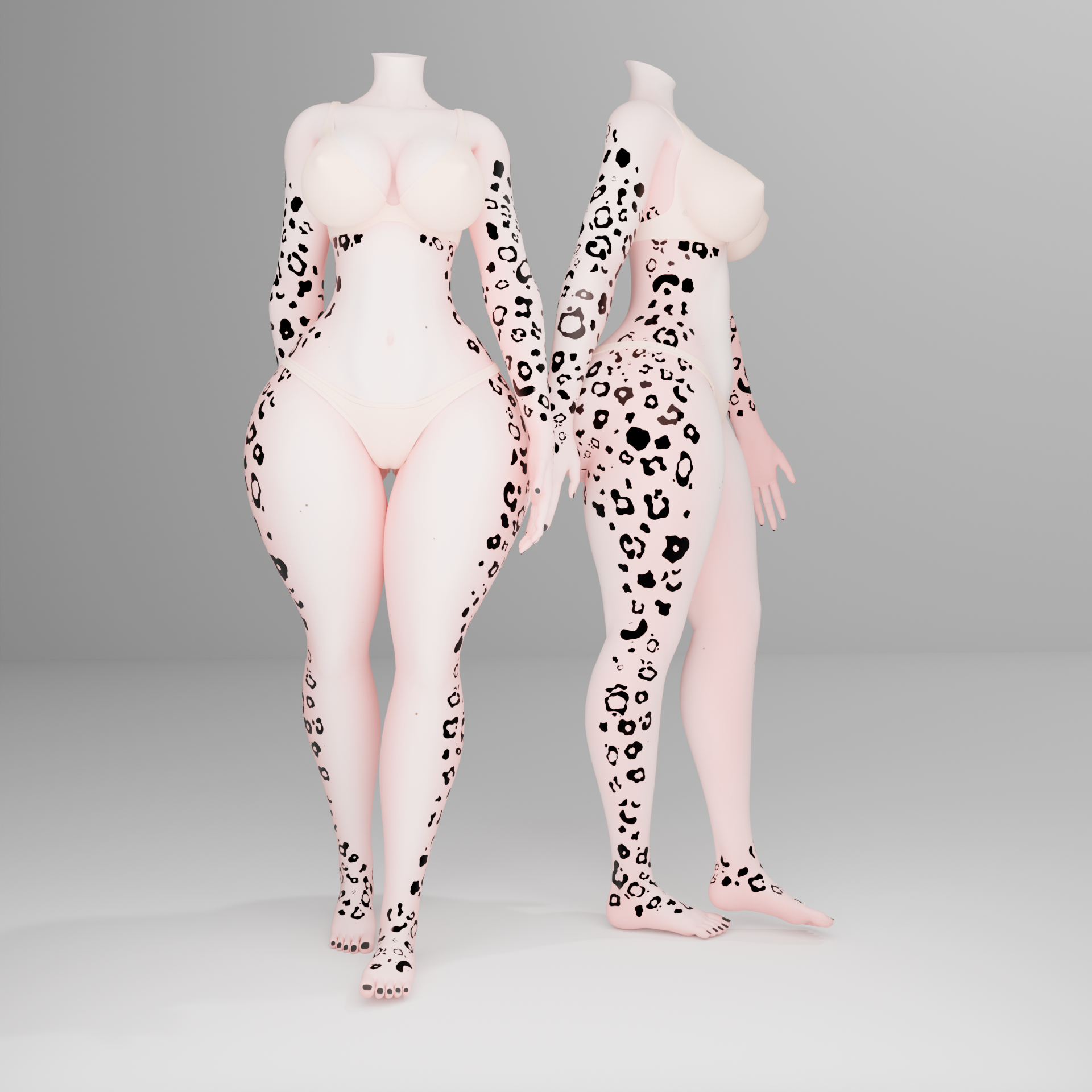 Leophard veil Tattoo texture(Akii,Dolly Molly,E-boy,E-Girl,Hazie, SlimFit,TVF)