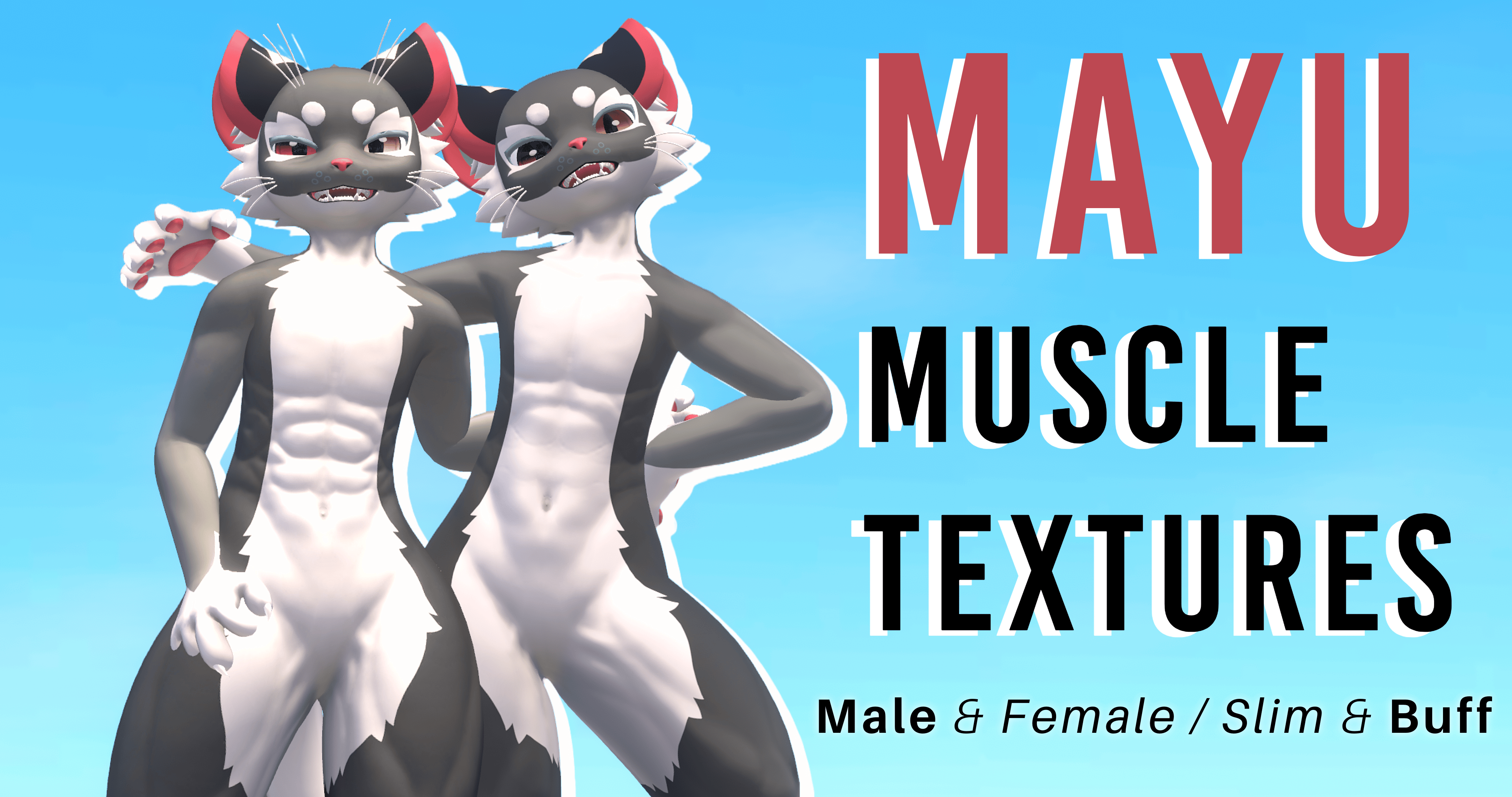Mayu Muscle Textures - Normal map, Ambient Occlusion, Cavity map for VRChat