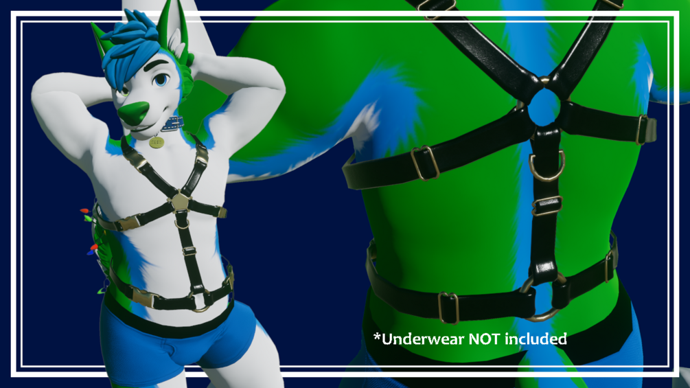 Masculine Canine Half-Body Harness