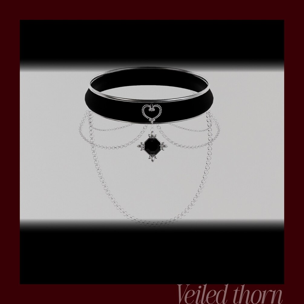 Gothic heart choker