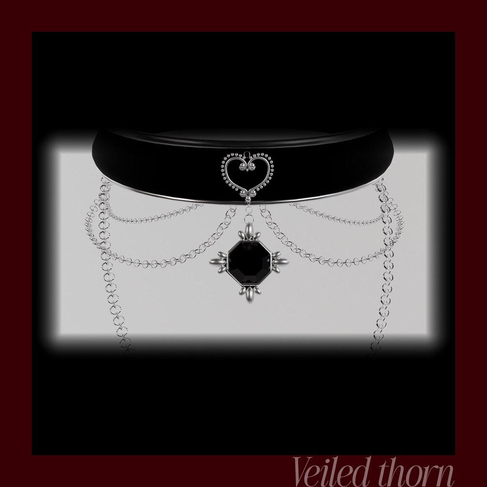Gothic heart choker