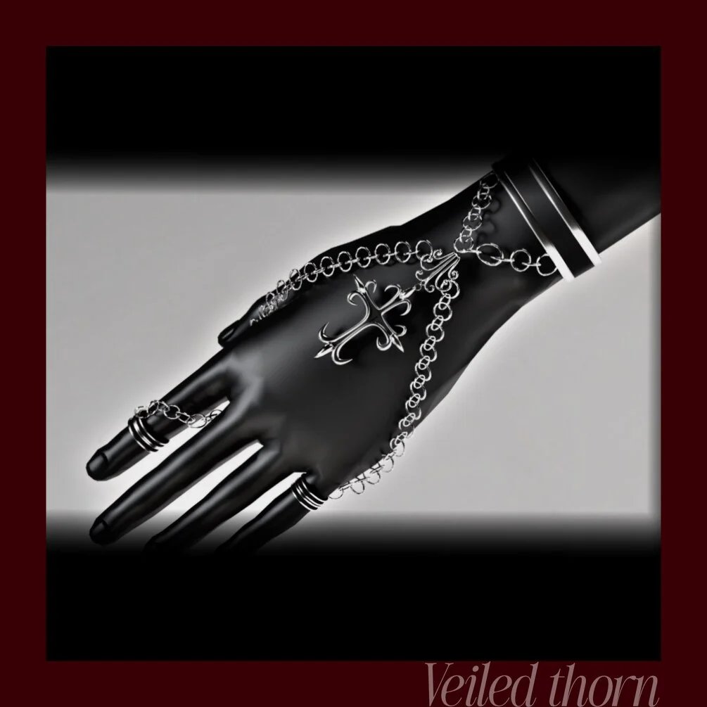 Gothic cross bracelet/ cuffs