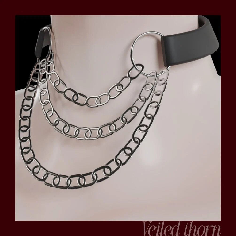 draped chain choker/collar