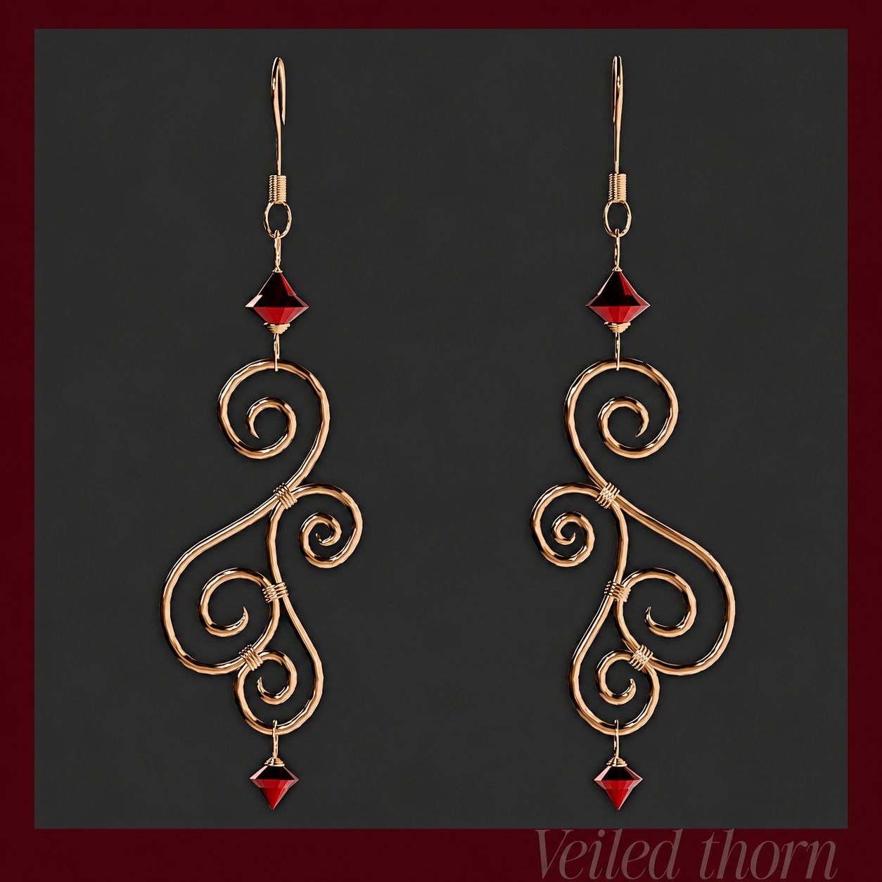 Gothic Spiral Earrings
