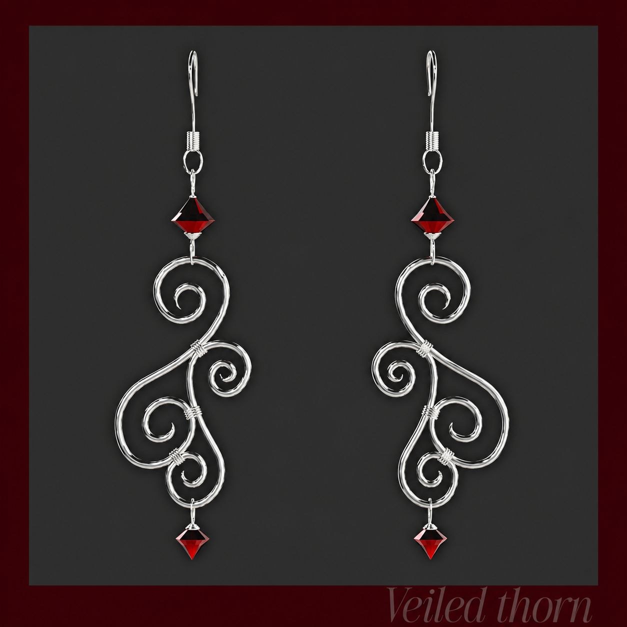 Gothic Spiral Earrings
