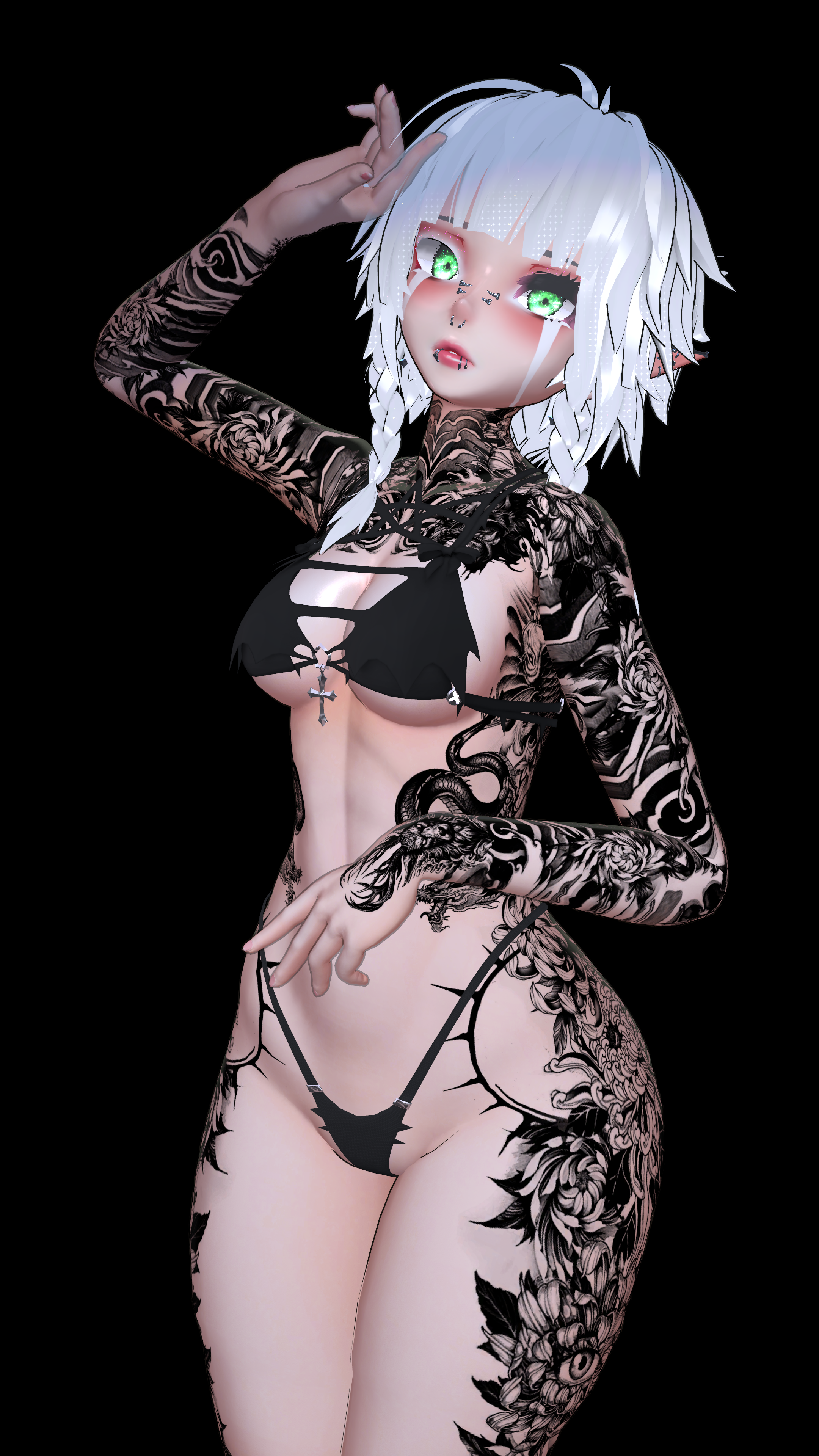 【Oni Tattoos】"Whisper" "Revenger" "Magician" "Runner" 4k Textures 入れ墨 *テクスチ