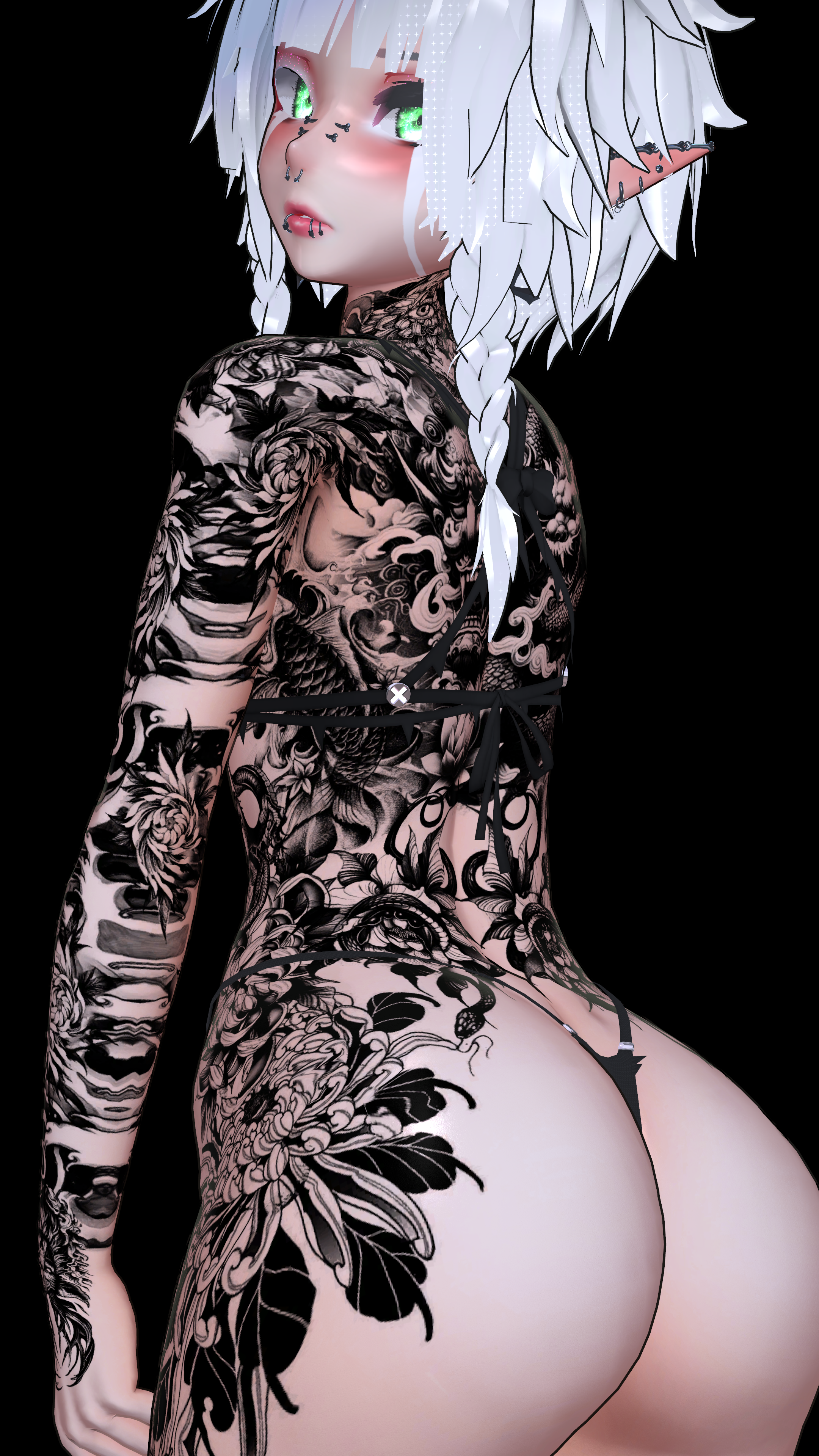 【Oni Tattoos】"Whisper" "Revenger" "Magician" "Runner" 4k Textures 入れ墨 *テクスチ