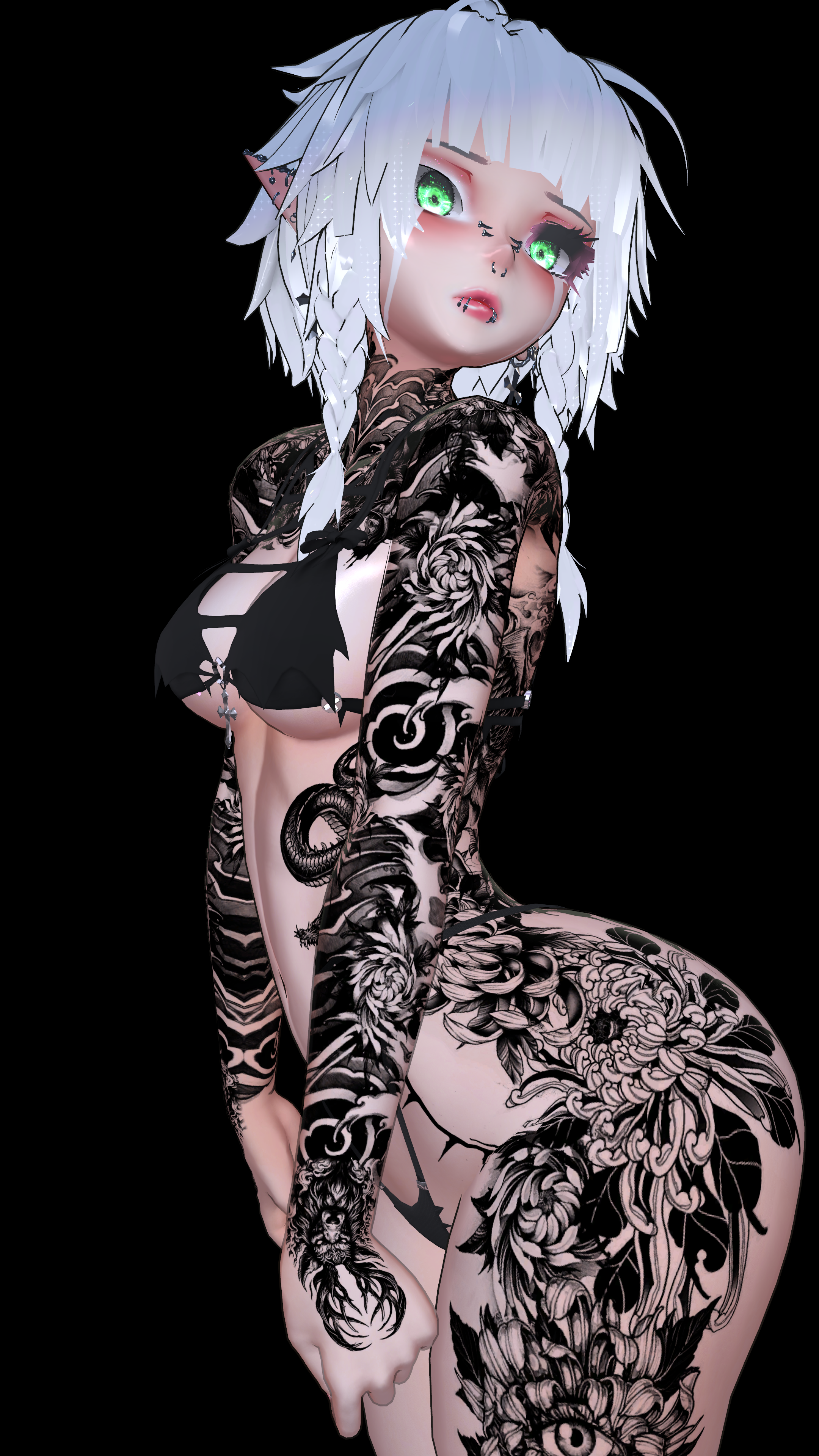 【Oni Tattoos】"Whisper" "Revenger" "Magician" "Runner" 4k Textures 入れ墨 *テクスチ