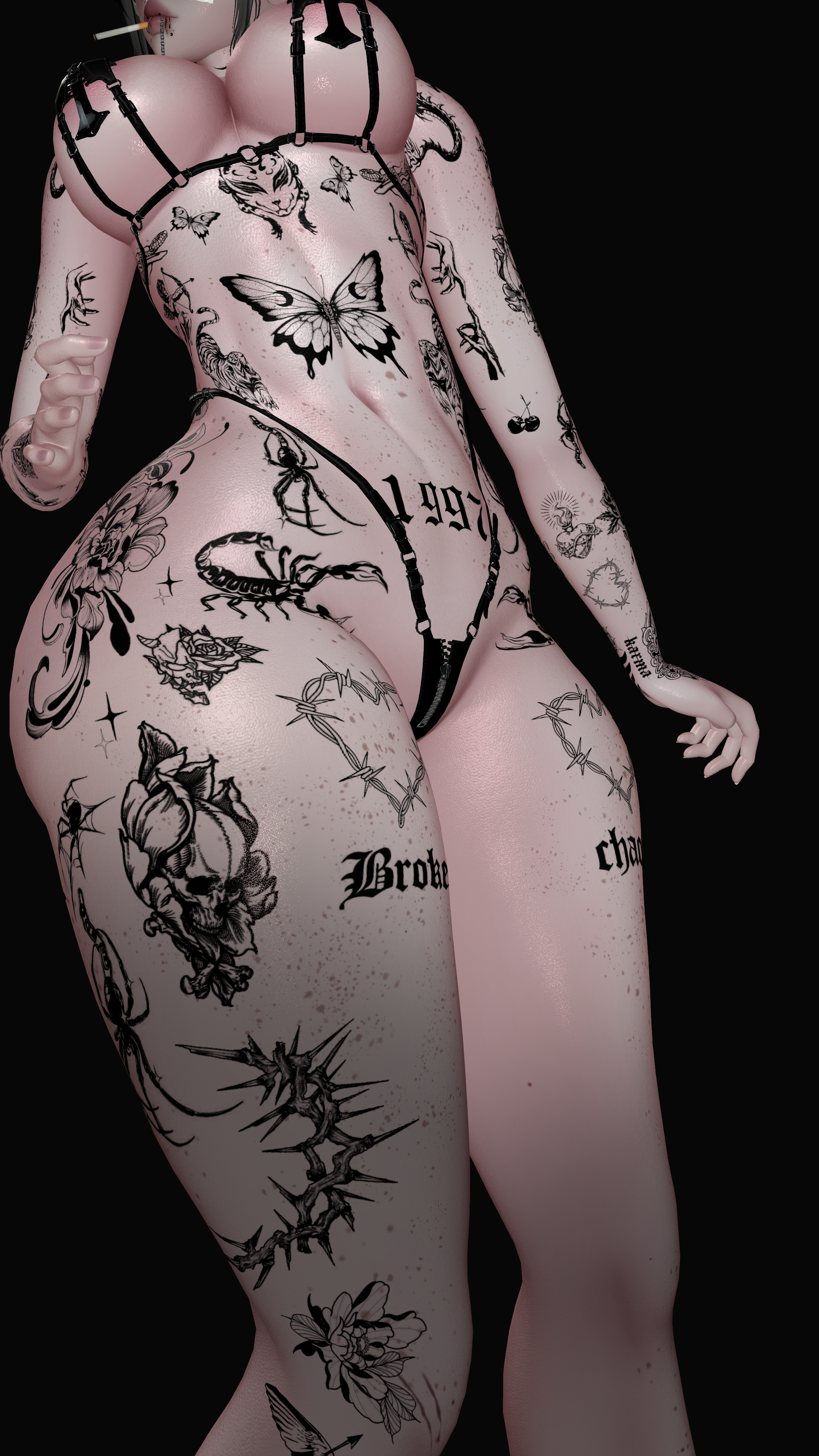 【Traditional Tattoos】"Akii Base" "Venus Base" "Zinpia" "Fit & Egirl Base" 4k Textures 入れ墨 *テクスチャ*
