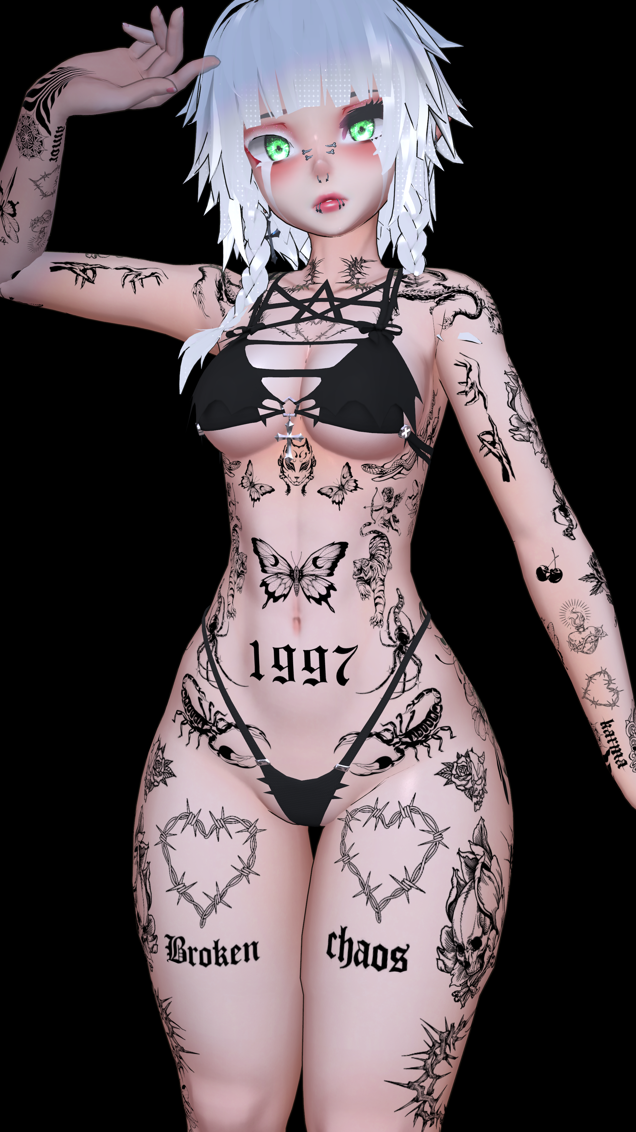 【Traditional Tattoos】"Whisper" "Revenger" "Magician" "Runner" 4k Textures 入れ墨 *テクスチ