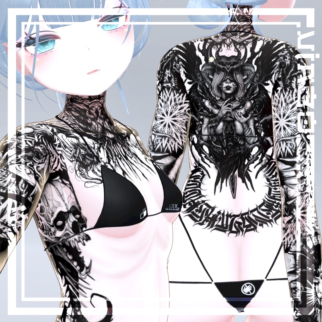 Diablo tattoos 入れ墨 *テクスチャ* モデル「Booth Avatars」/HD