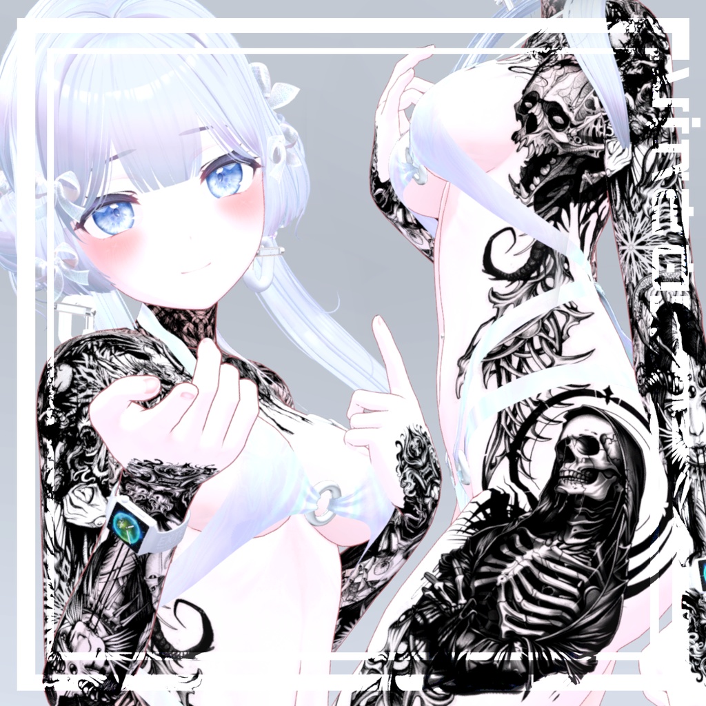 Diablo tattoos 入れ墨 *テクスチャ* モデル「Booth Avatars」/HD