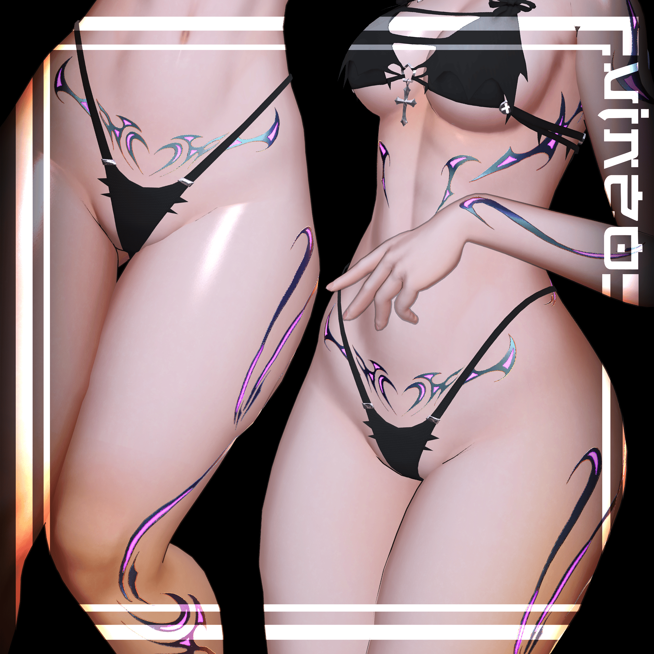 【Neo Succubus Tattoos】"Whisper" "Revenger" "Magician" "Runner" 4k Textures 入れ墨 *テクスチ