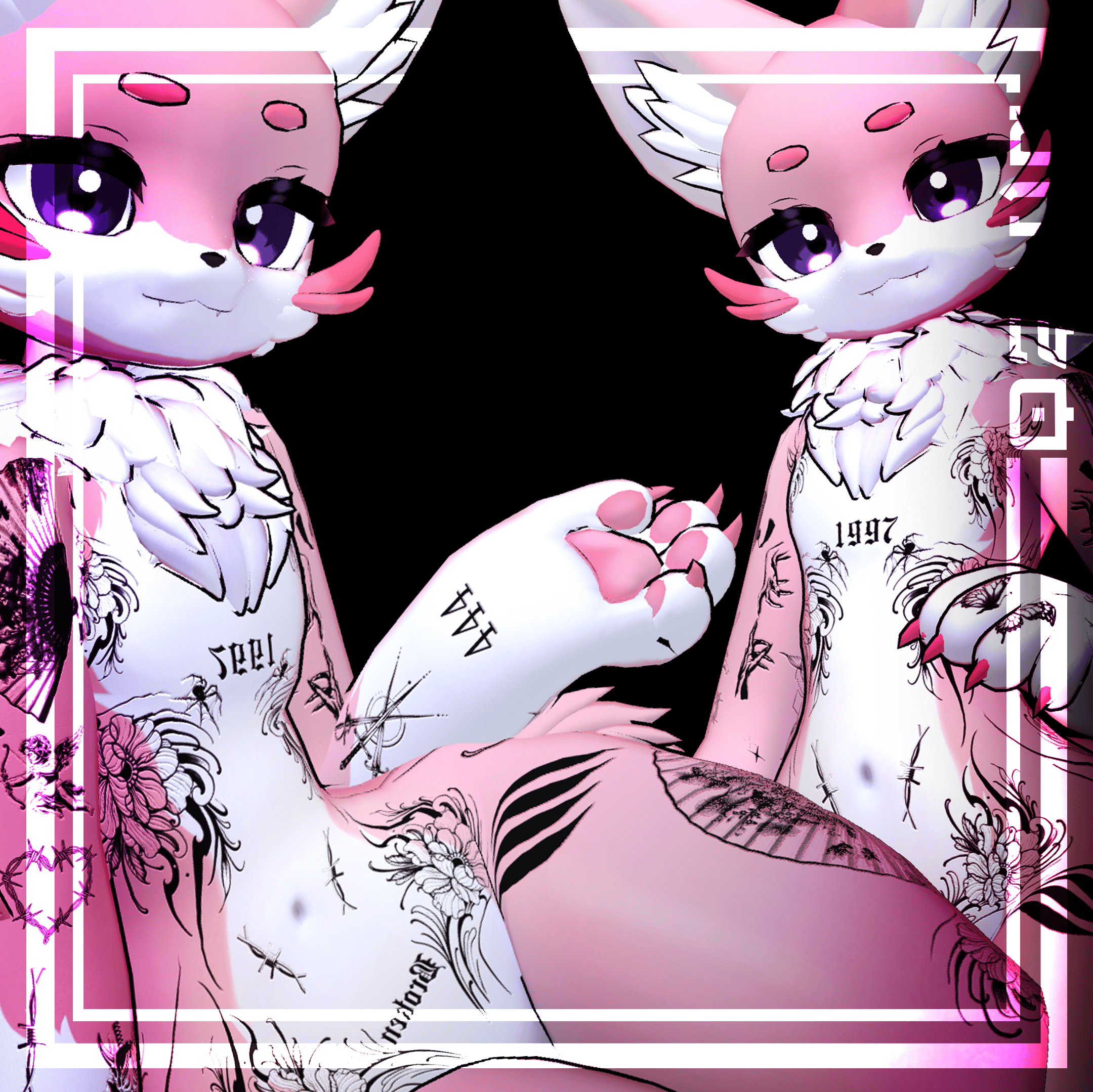 『扇子_Sensu Tattoos』"Novabeast" "Mayu" "Deira" "Chalo" "Rexouium" 4k Textures 入れ墨 *テクスチ