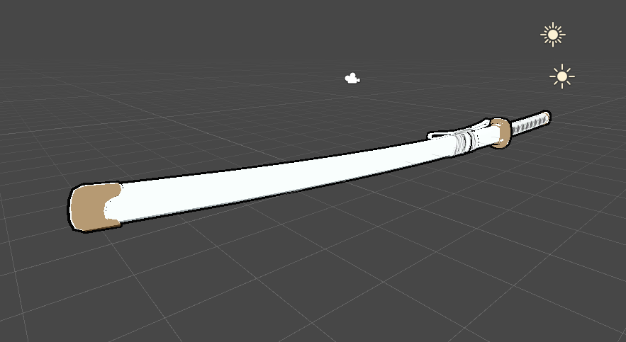 White Katana | VRChat Asset + Blend File