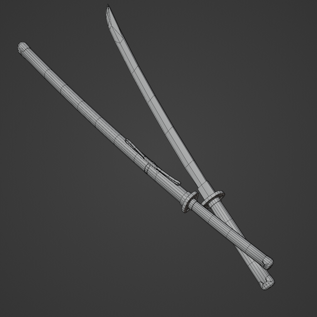 White Katana | VRChat Asset + Blend File