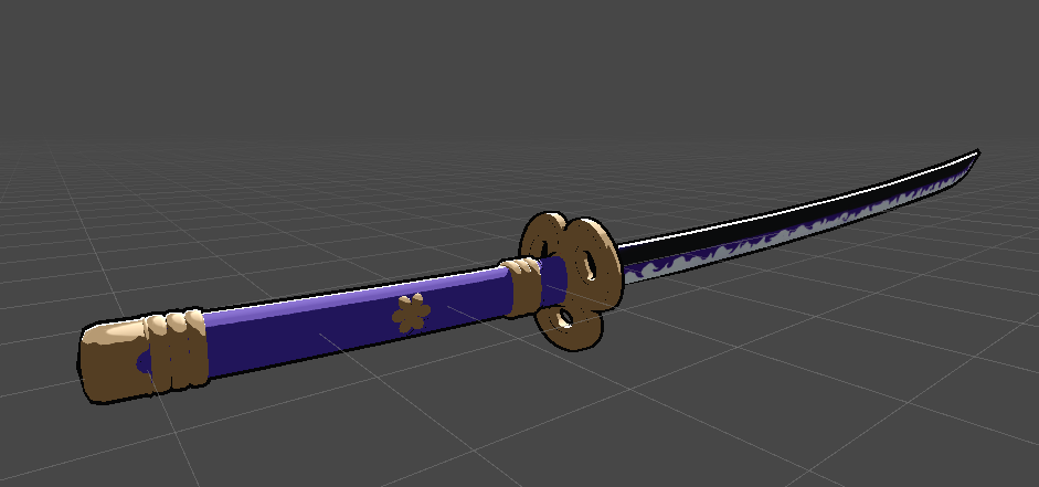 Purple Katana | VRChat Asset + Blend File