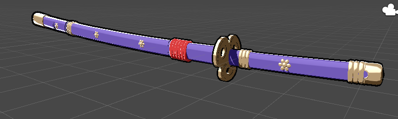 Purple Katana | VRChat Asset + Blend File