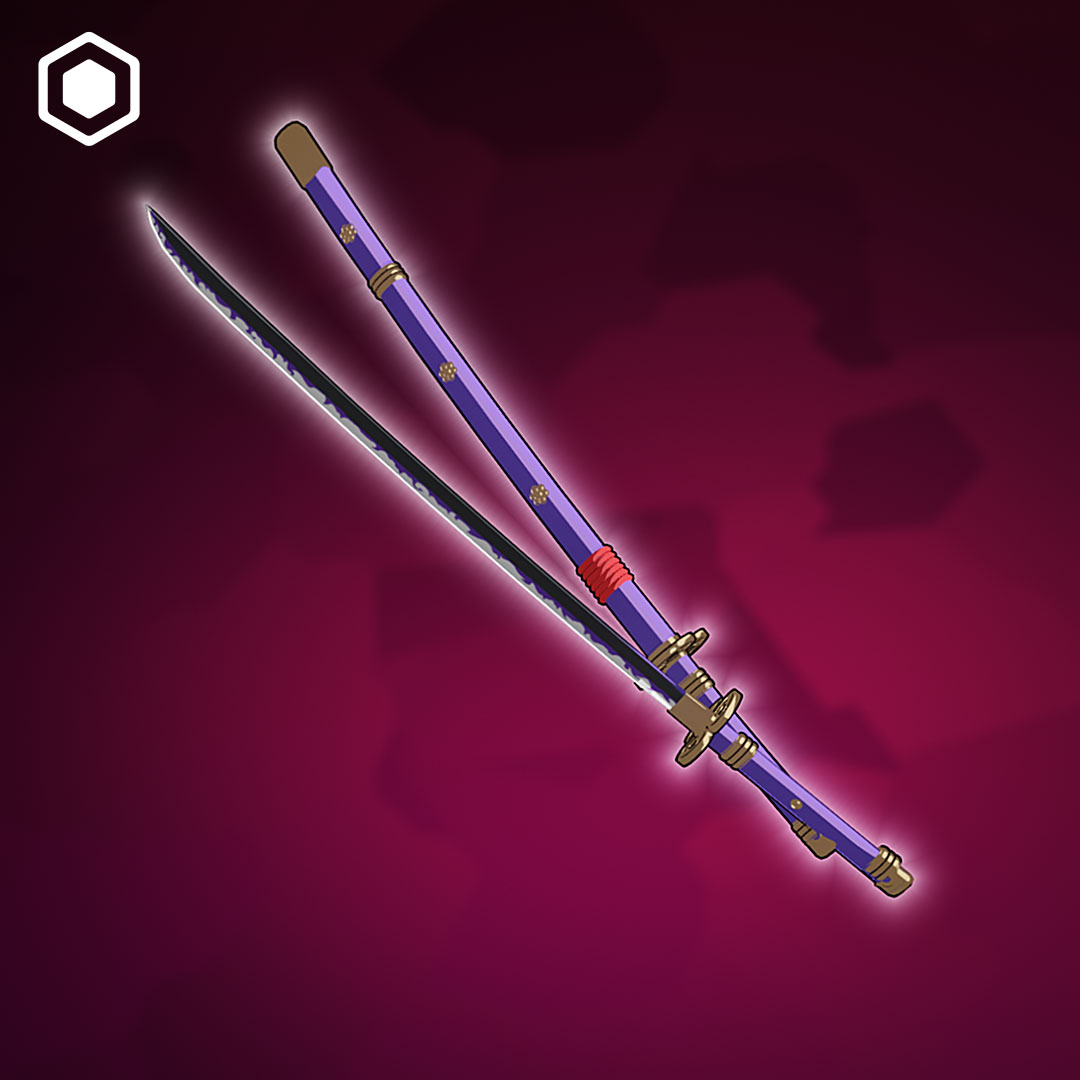 Purple Katana | VRChat Asset + Blend File
