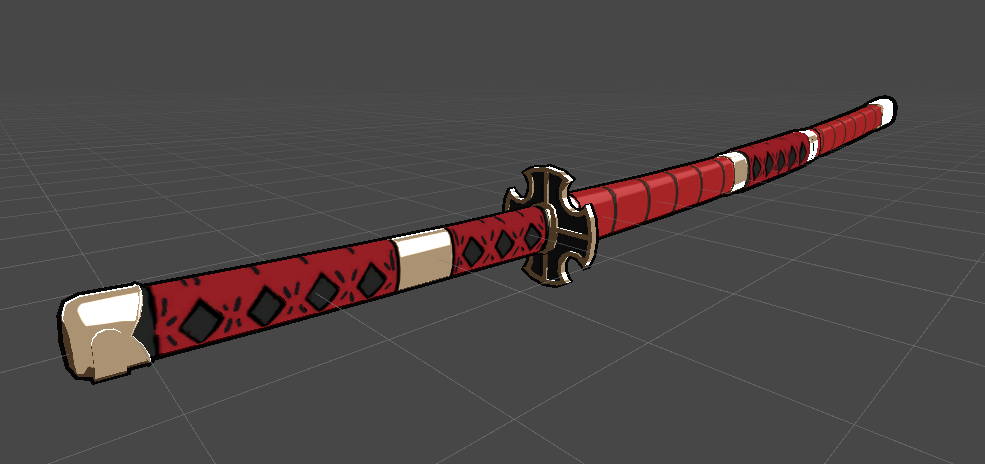Red Katana | VRChat Asset + Blend File