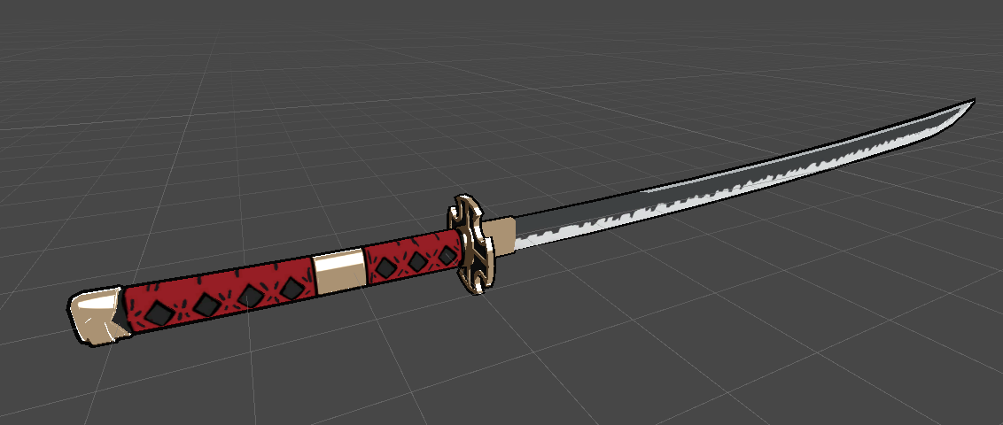 Red Katana | VRChat Asset + Blend File