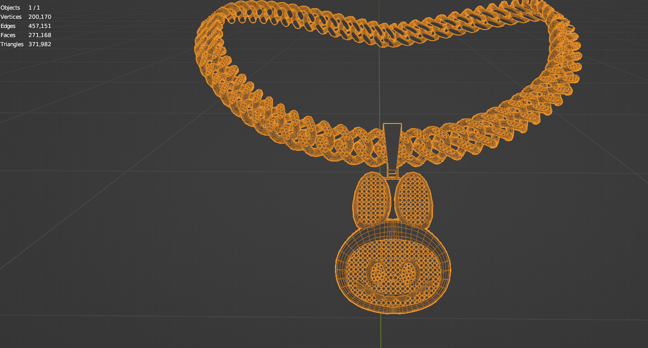 Iced out labubu chain