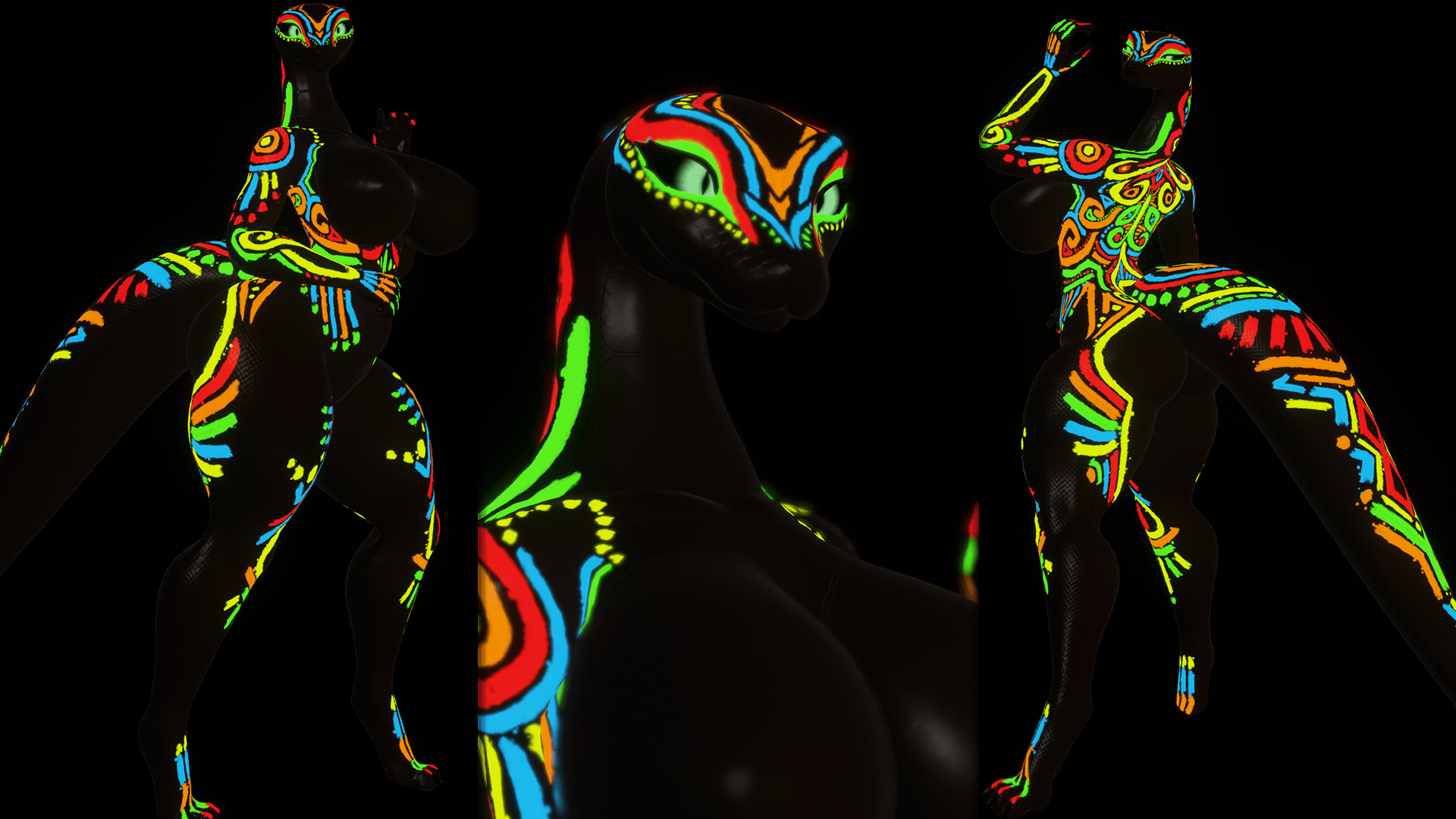 Lily the Snake Rave Paint / Tattoo Decal