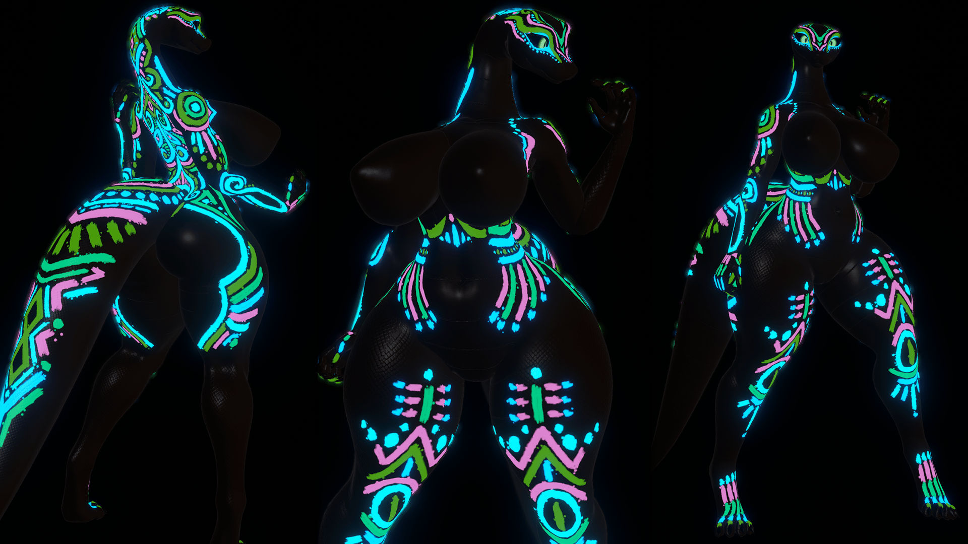 Lily the Snake Rave Paint / Tattoo Decal