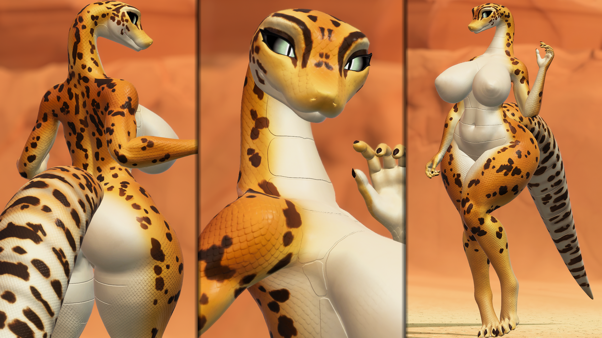 Leopard Gecko Lily the Snake Texture