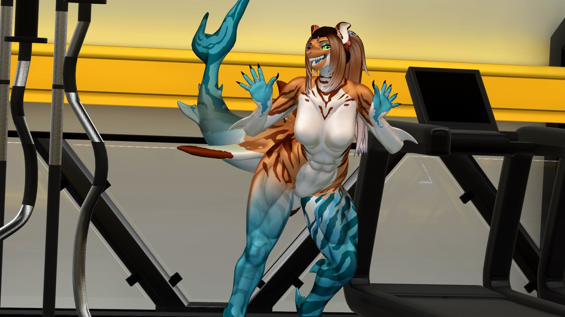 Shaienne the Shark Muscles Normal + Decal