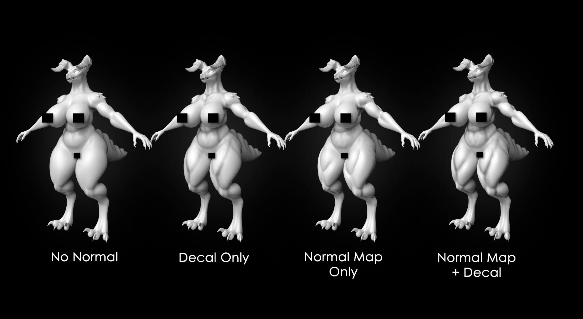 Lizzy Deathclaw Muscles Normal + Decal