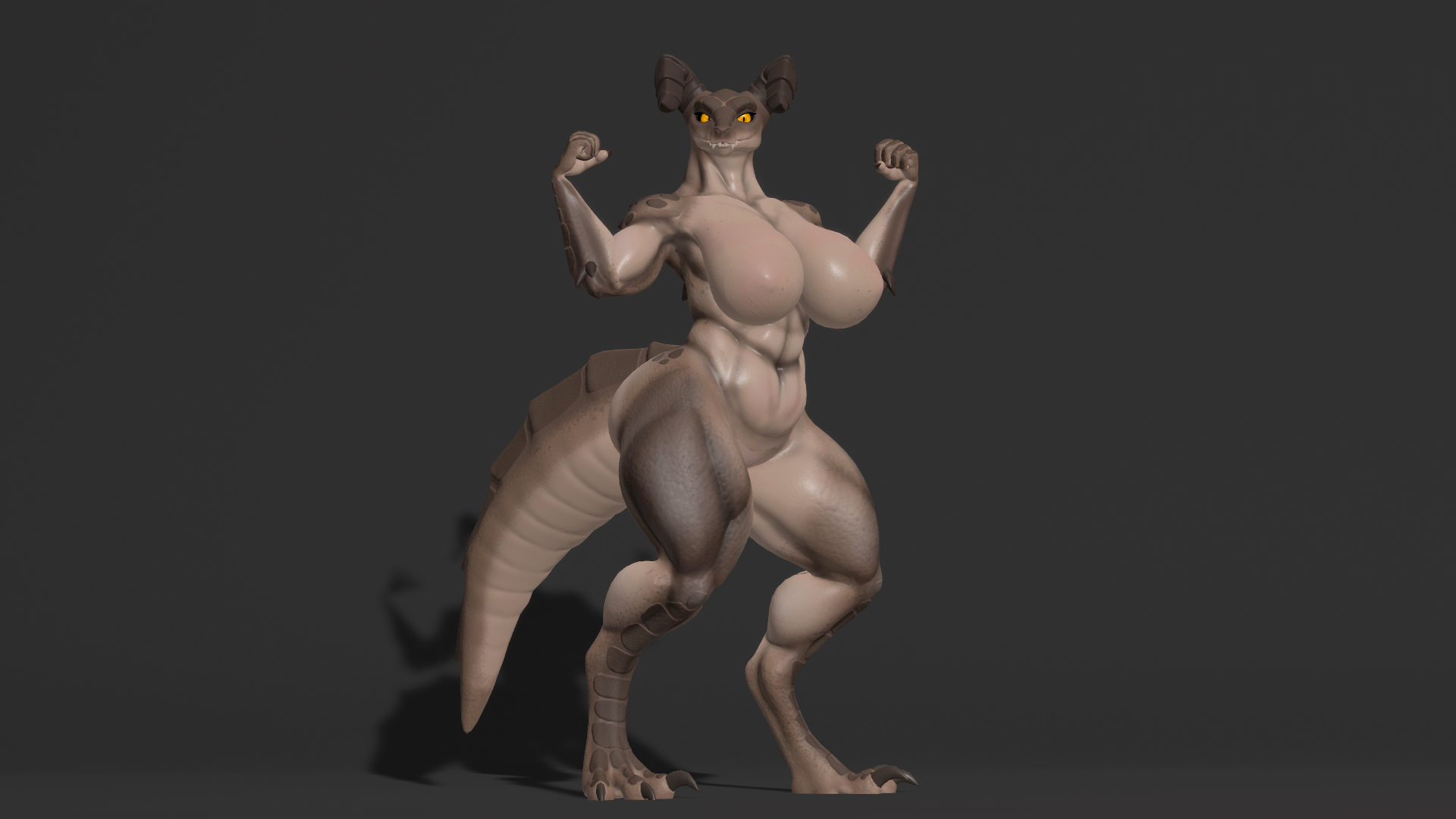 Lizzy Deathclaw Muscles Normal + Decal