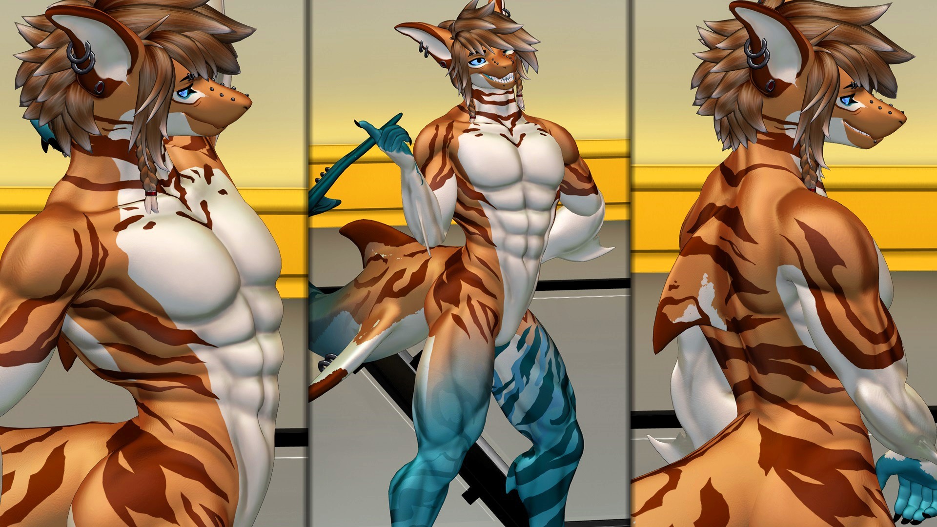 Shawn the Shark Muscles Normal + Decal