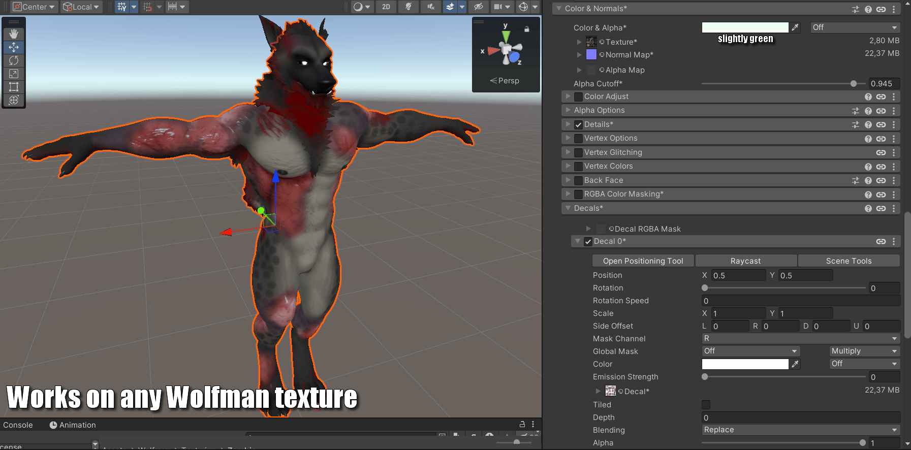 Wolfman Decal & Normals