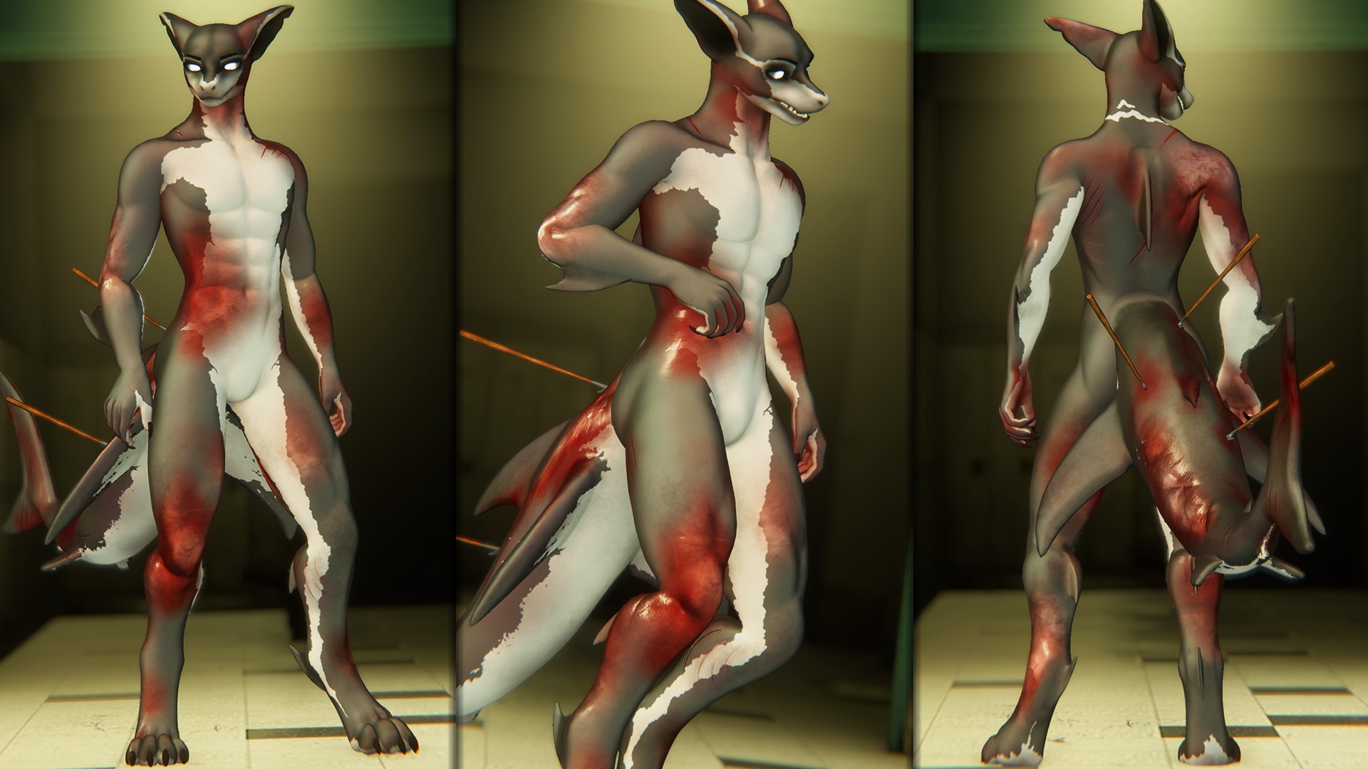 Zombie Shawn and Shaienne the Shark Decals & Normals