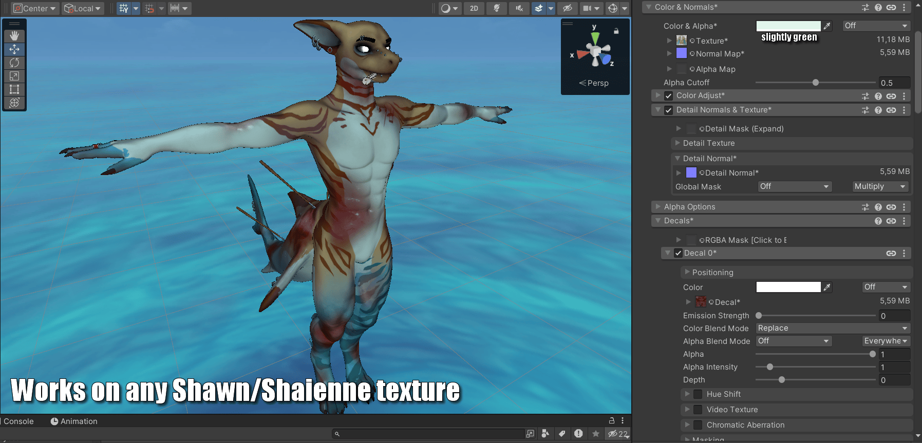 Zombie Shawn and Shaienne the Shark Decals & Normals