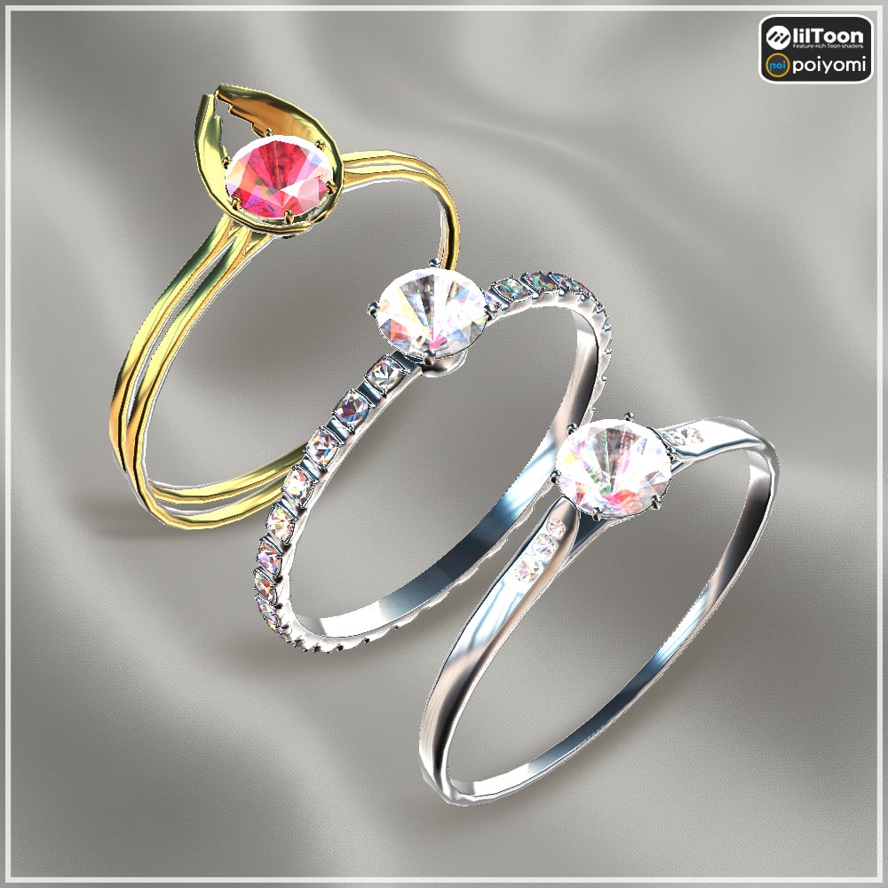 【Cavo's】Diamelle Ring(Set of 3)
