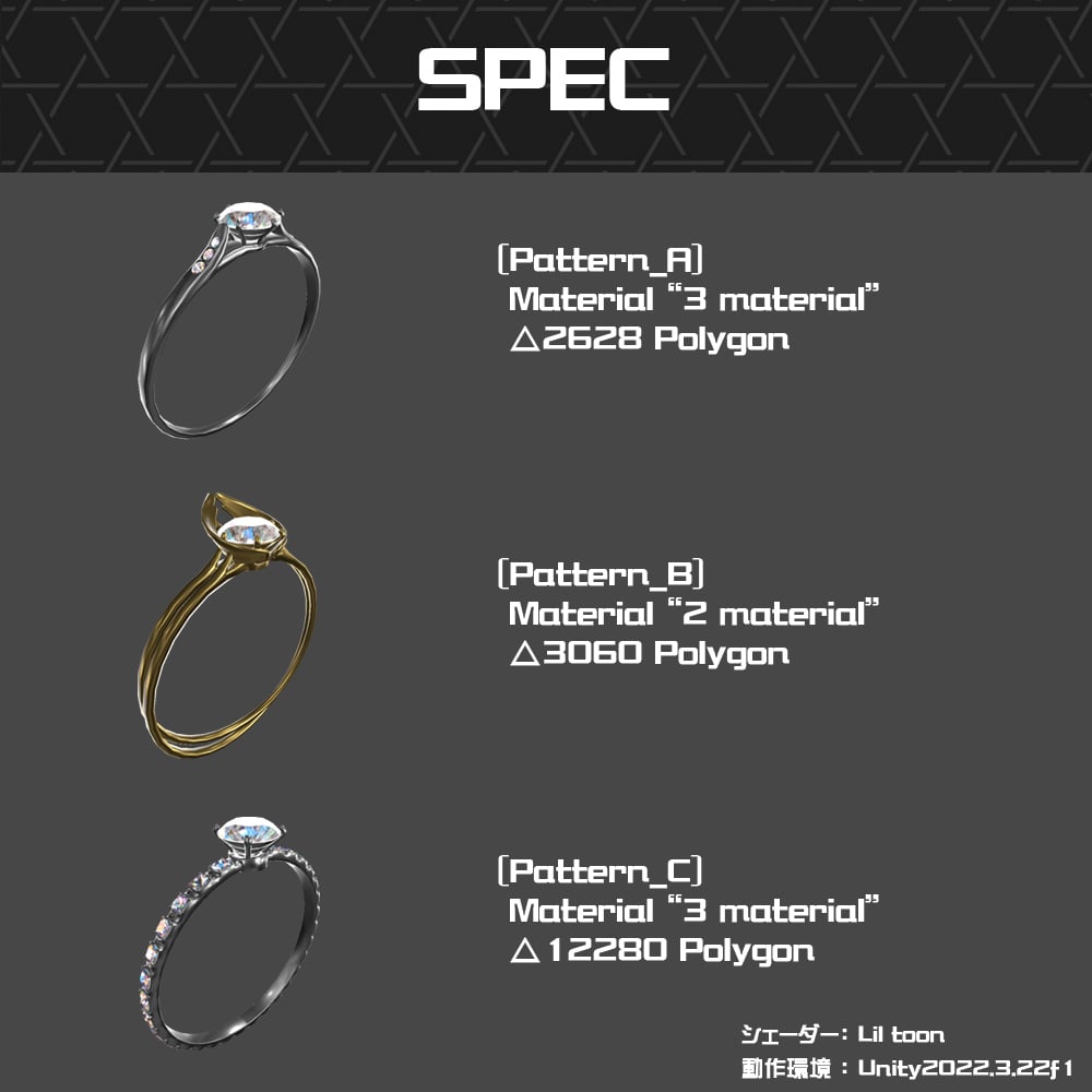 【Cavo's】Diamelle Ring(Set of 3)
