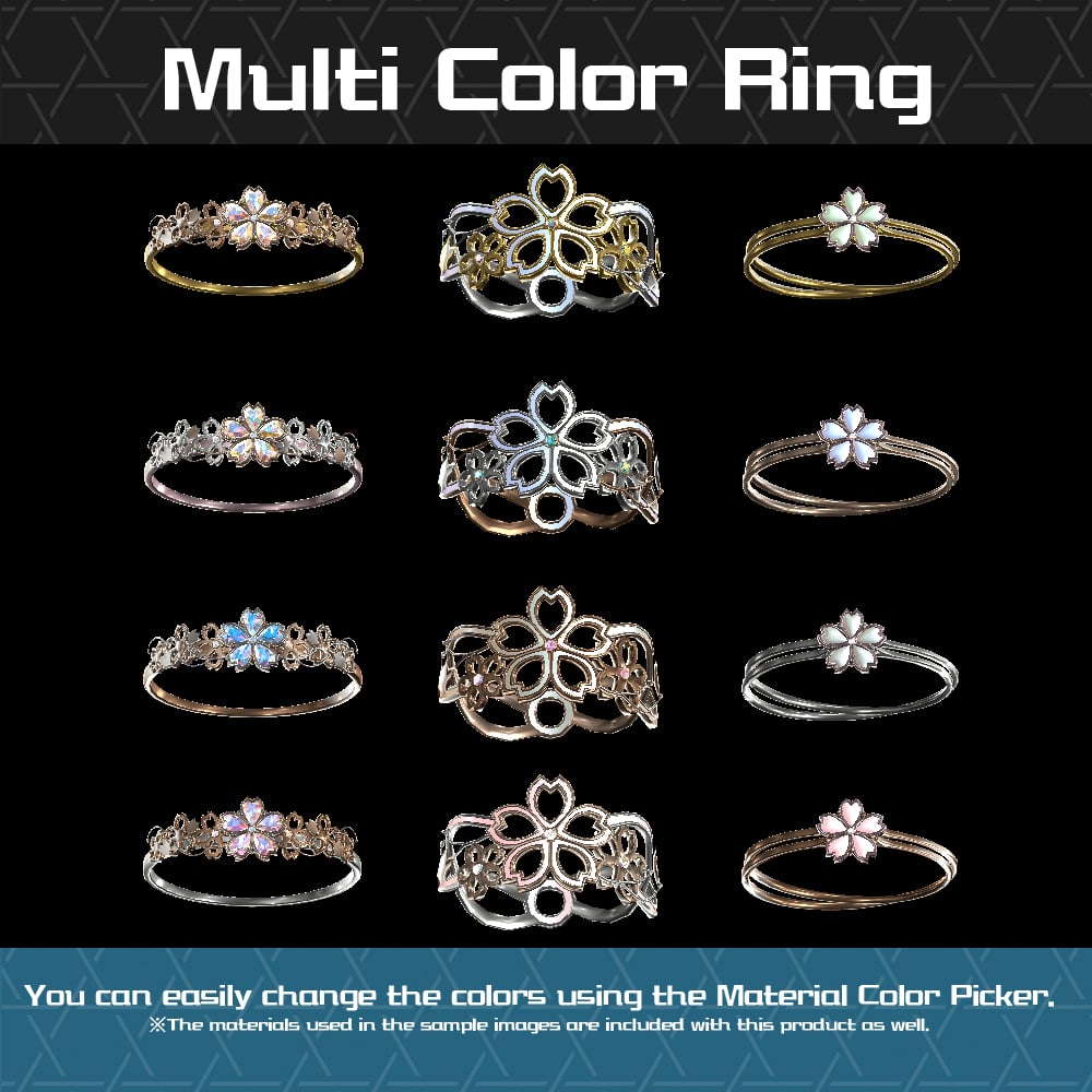 【Cavo's】SAKURA Ring(Set of 3)