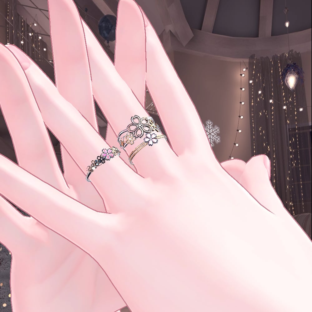 【Cavo's】SAKURA Ring(Set of 3)